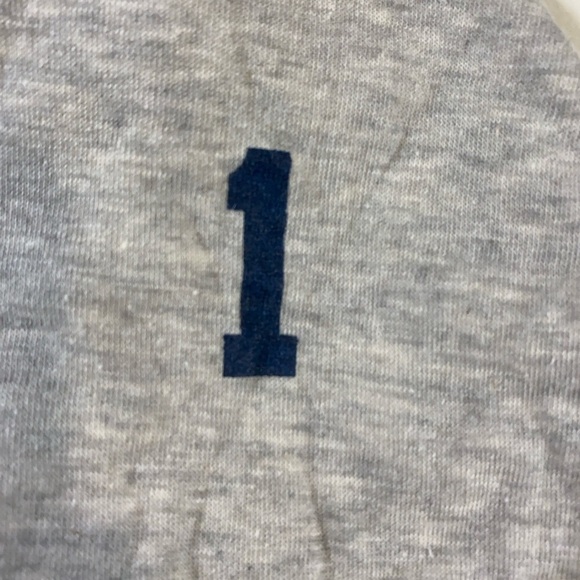 Vintage Wilson Uniform Baseball Henley Shirt Navy Gray #1 - Picture 7 of 12